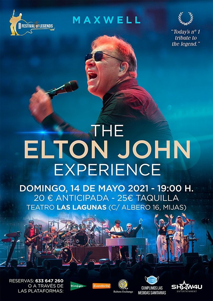 Entradas Elton John Experience en Teatro las Lagunas el 14 de Mayo